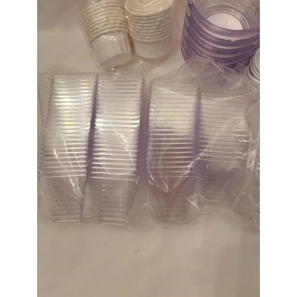 Lot of Portion Cups No Lids Mini Condiment Containers Disposable Party Catering